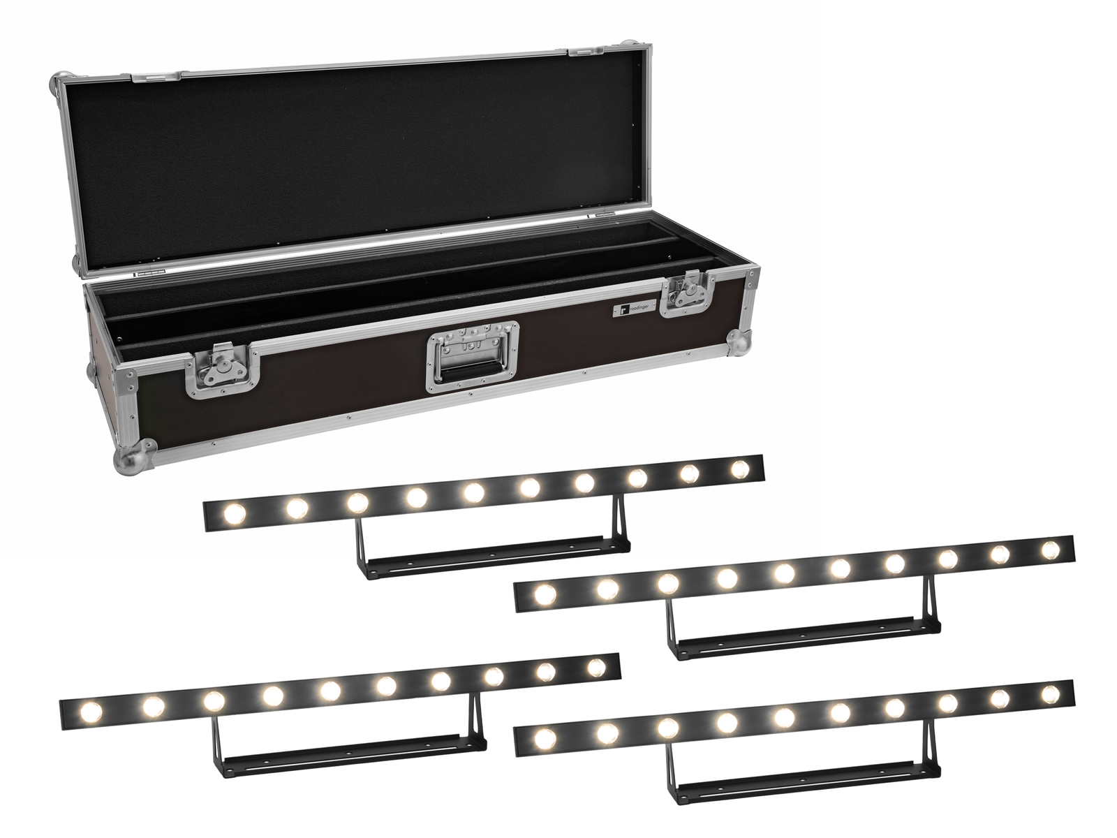 EUROLITE Set 4x LED STP-10 Sunbar 3200K 10x5W Lichtleiste + Case