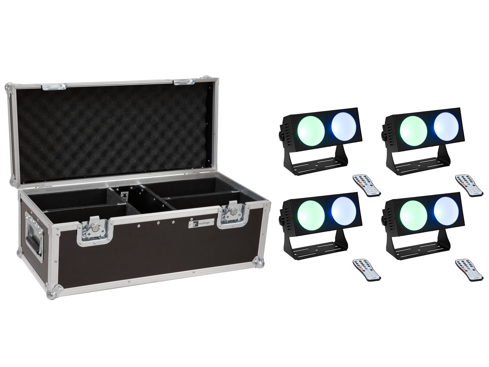 EUROLITE Set 4x LED CBB-2 COB RGB Leiste + Case