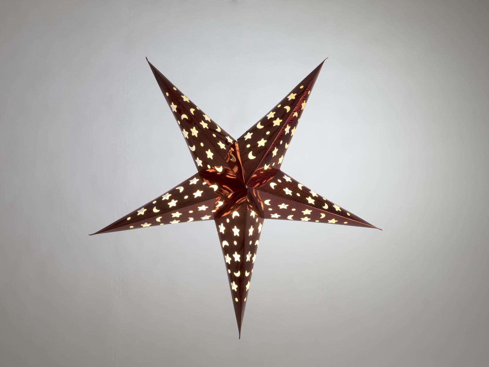 EUROPALMS Stern Laterne, Papier, rot, 40 cm
