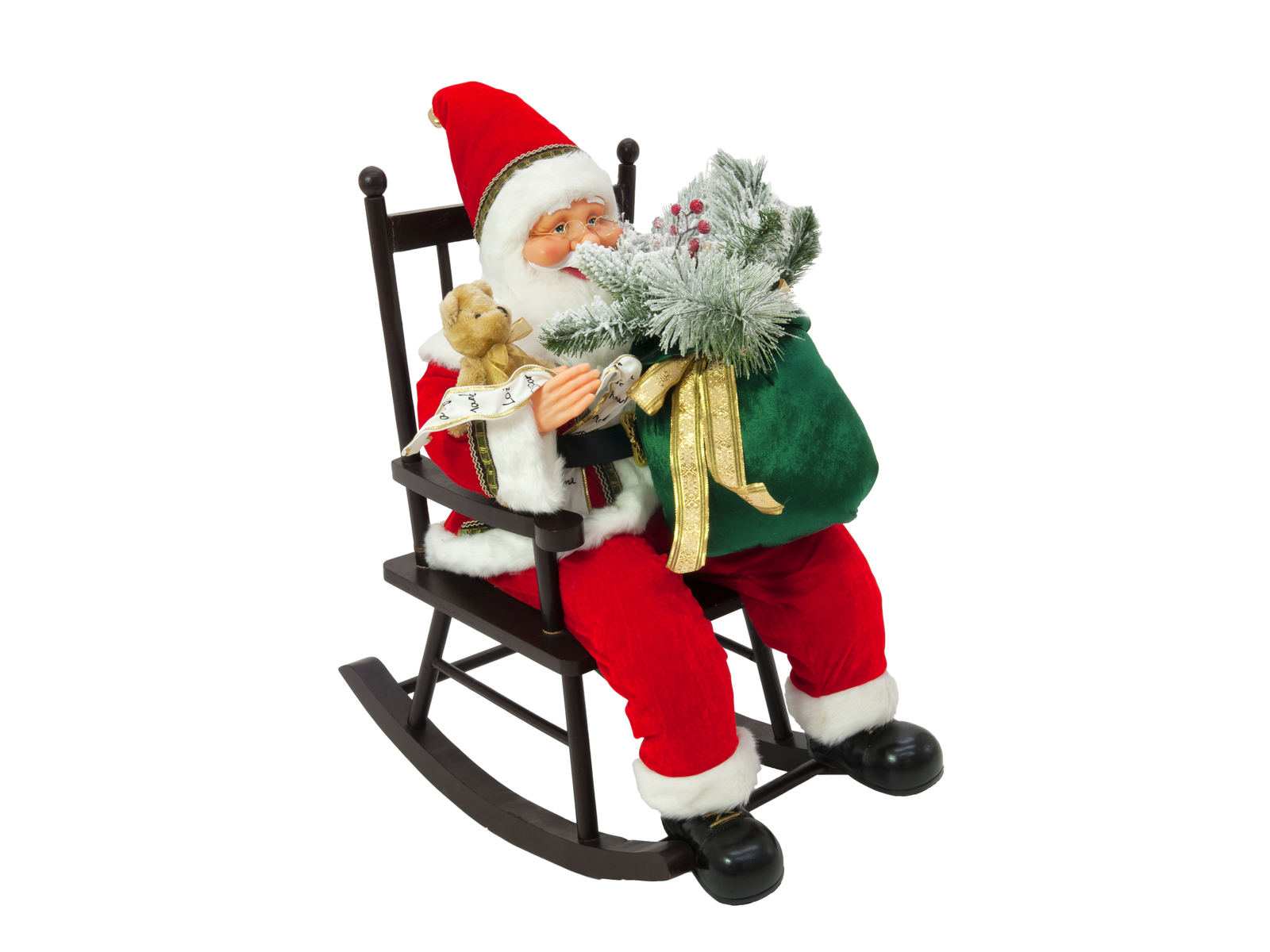 EUROPALMS Weihnachtsmann mit Schaukelstuhl, 80cm