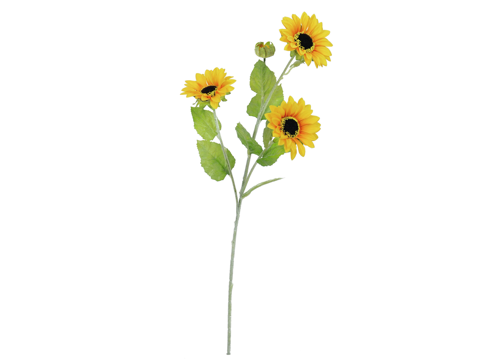 EUROPALMS Sonnenblumenzweig x3, künstlich, 70cm