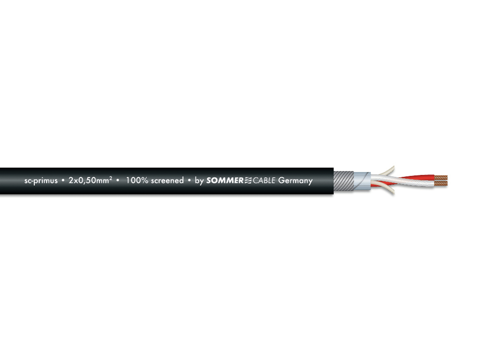 SOMMER CABLE Mikrofonkabel 2x0,50 100m sw SC-Primus
