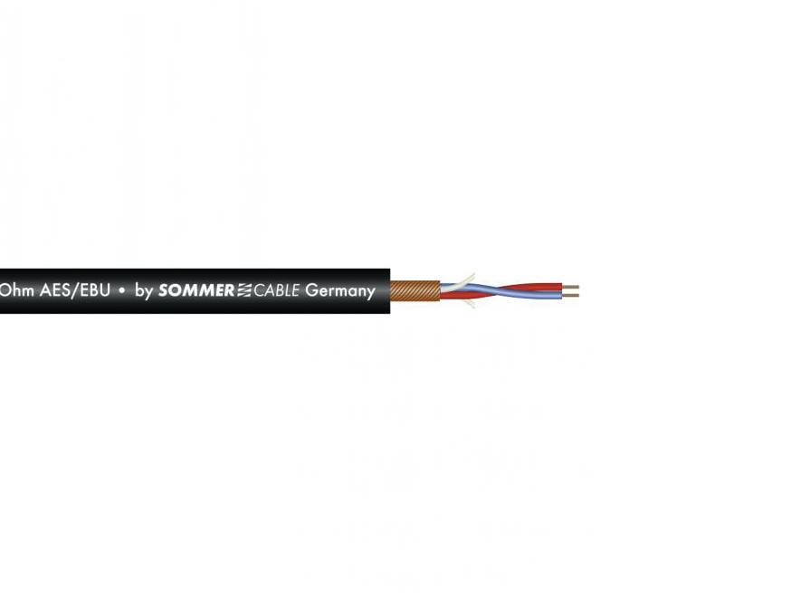 SOMMER CABLE Mikrofonkabel AES/EBU 2x0,14 100m sw SC-Micro-Stage