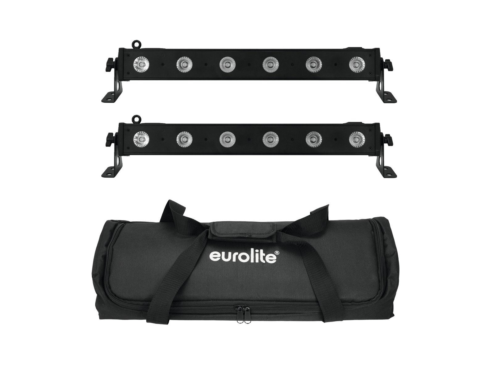 EUROLITE Set 2x LED BAR-6 QCL RGBW + Soft-Bag