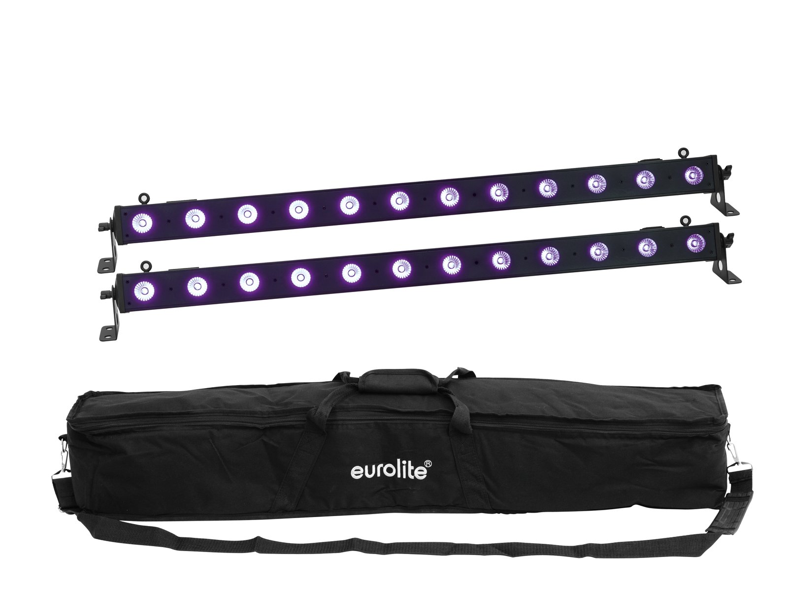 EUROLITE Set 2x LED BAR-12 UV Leiste + Soft-Bag