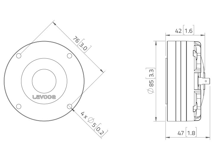 LAVOCE DN10.17 1 Zoll  Kompressionstreiber, Neodym