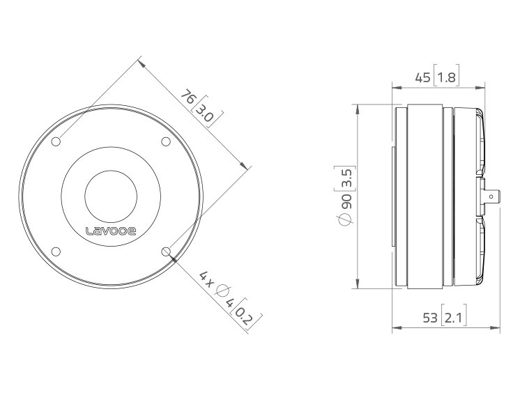 LAVOCE DF10.14-16 1 Zoll  Kompressionstreiber, Ferrit