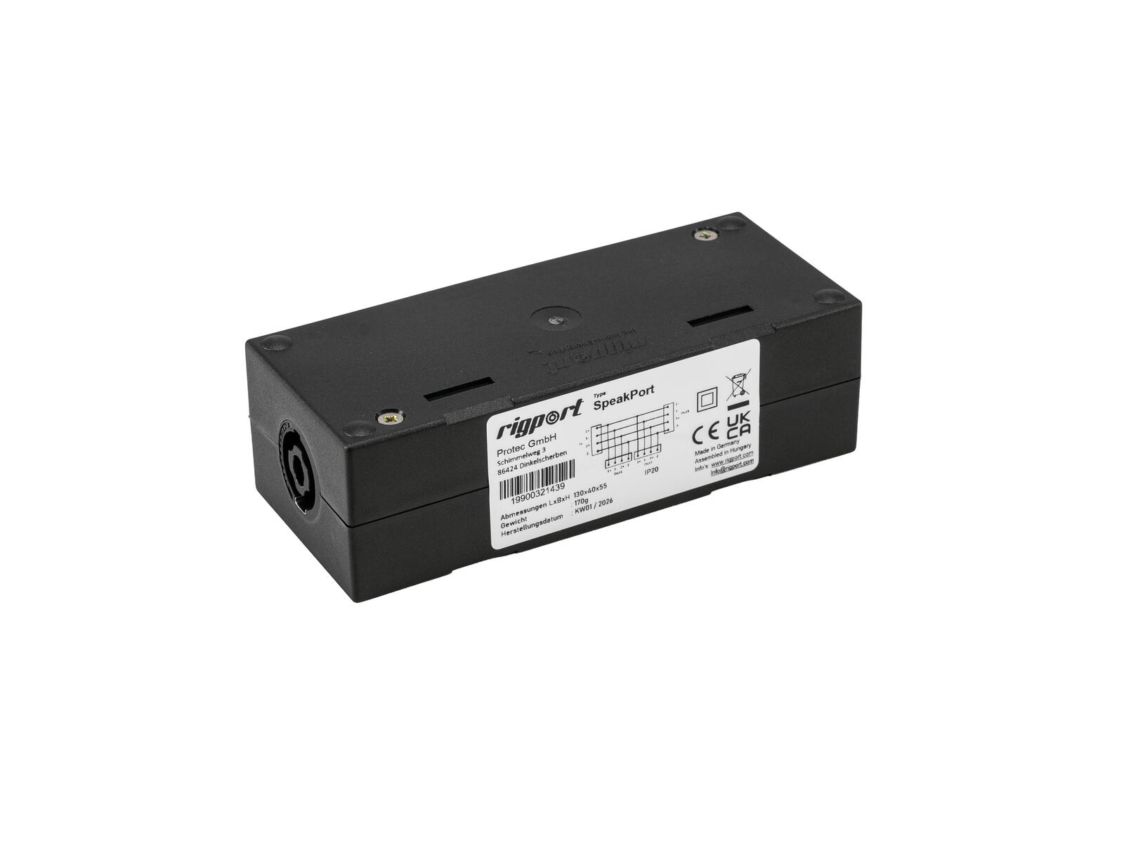 RIGPORT SPEAKPORT SPEAKON IN-OUT 2x SPEAKON BREAKOUT