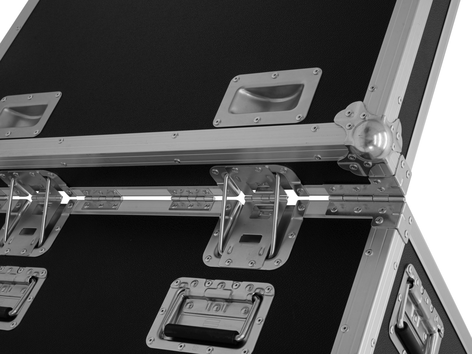 ROADINGER Flightcase 4x LED TMH-X4 mit Rollen