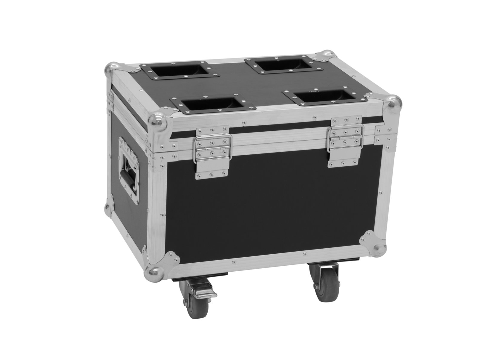 ROADINGER Flightcase 4x LED TMH-13/17/S30/W36 mit Rollen