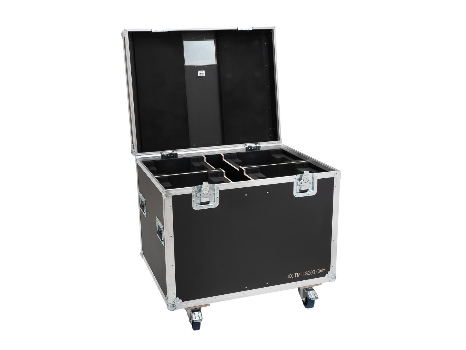 ROADINGER Flightcase HIGHLINE 4x LED TMH-200 CMY, mit Rollen