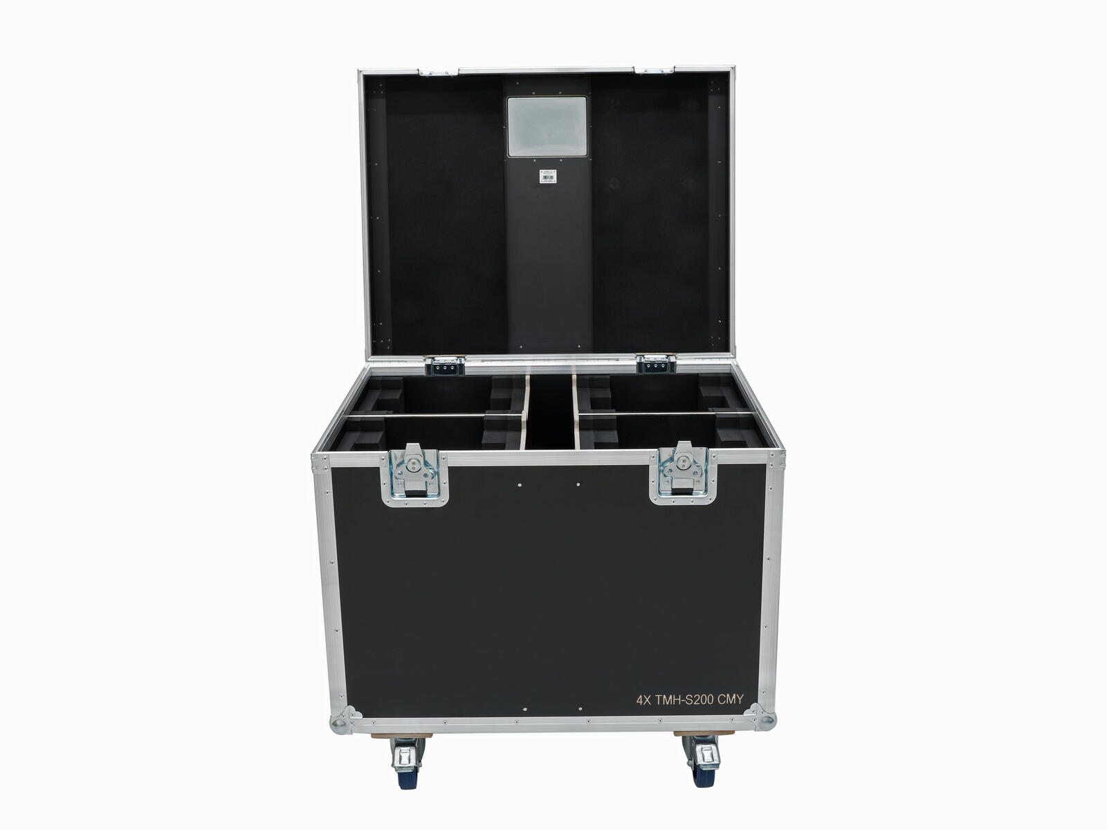 ROADINGER Flightcase HIGHLINE 4x LED TMH-200 CMY, mit Rollen
