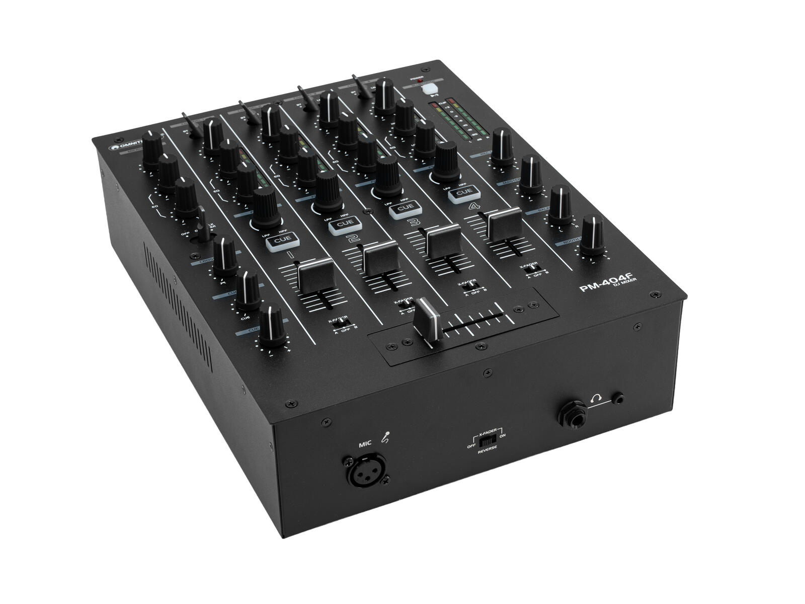 OMNITRONIC PM-404F 4-Kanal-DJ-Mixer mit Filter und Bluetooth