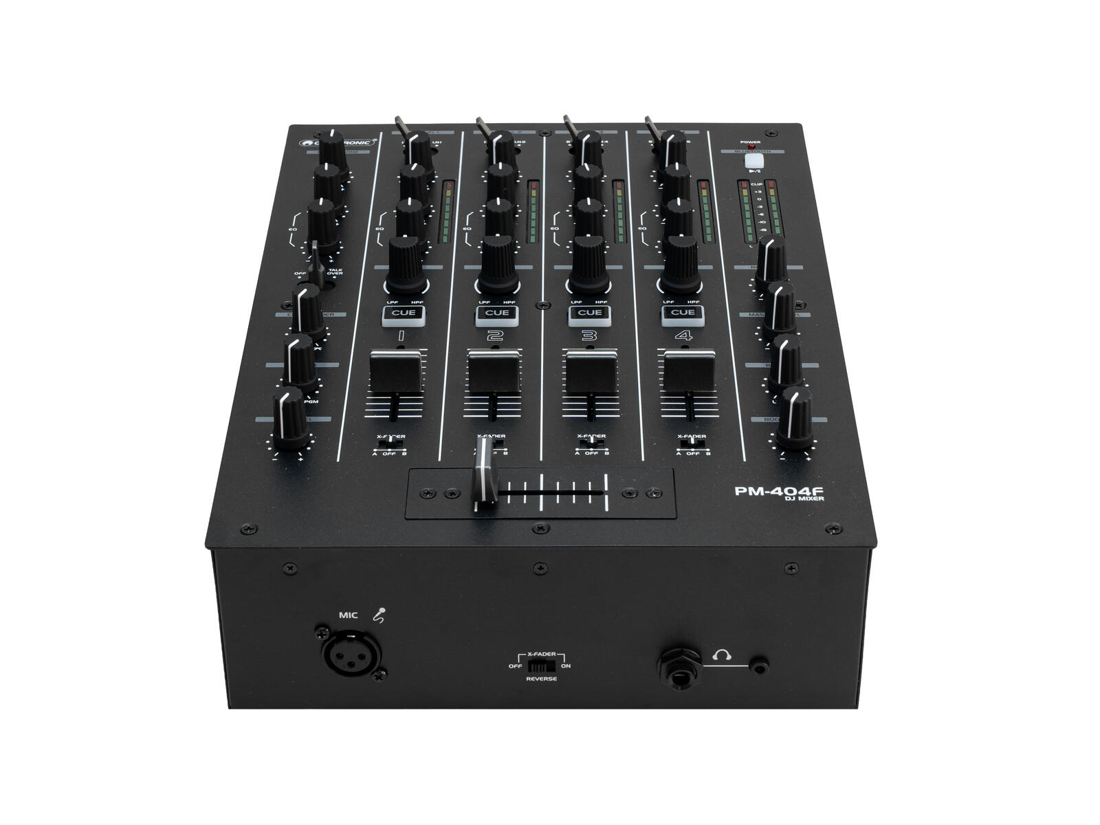OMNITRONIC PM-404F 4-Kanal-DJ-Mixer mit Filter und Bluetooth