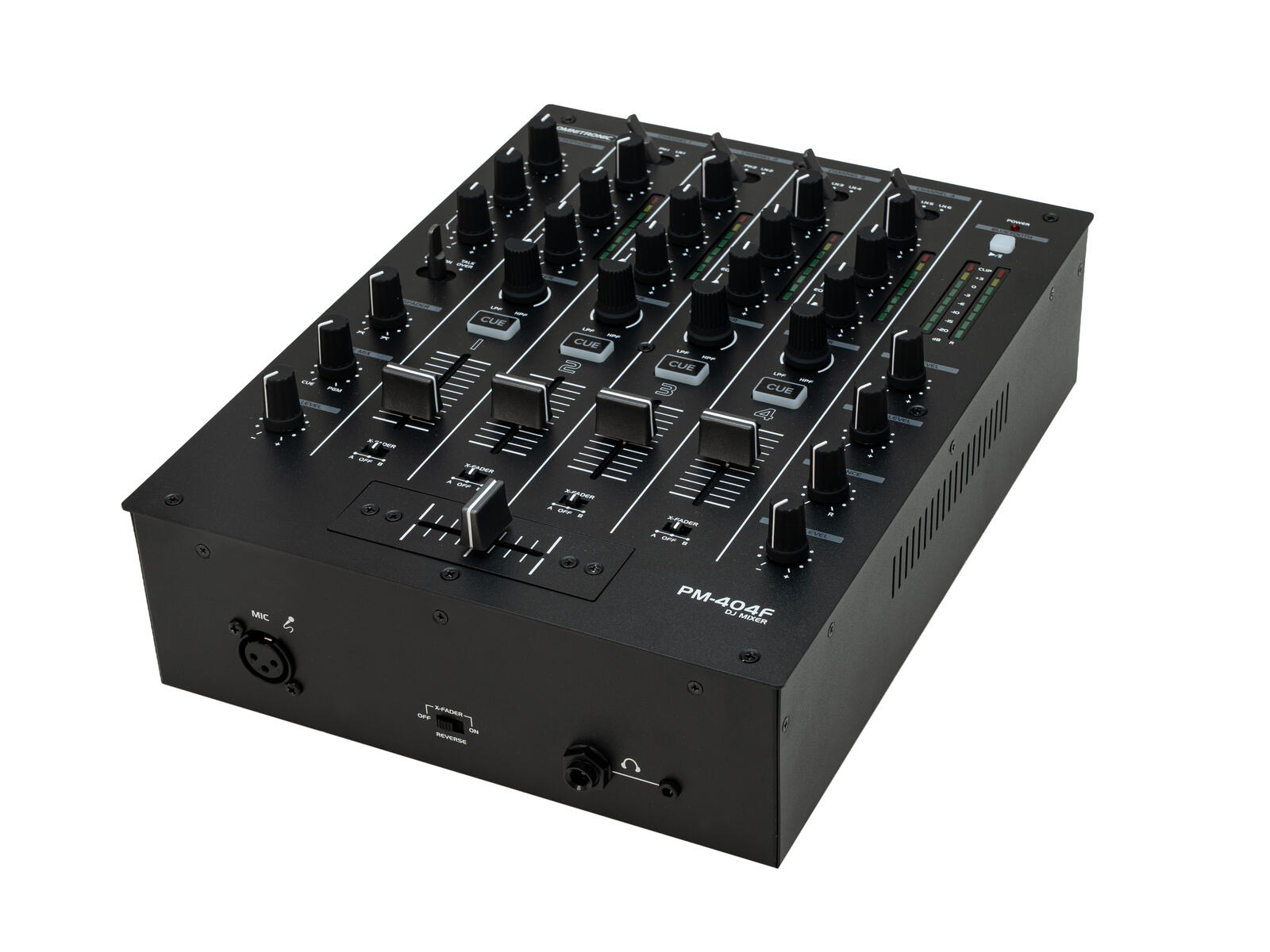 OMNITRONIC PM-404F 4-Kanal-DJ-Mixer mit Filter und Bluetooth