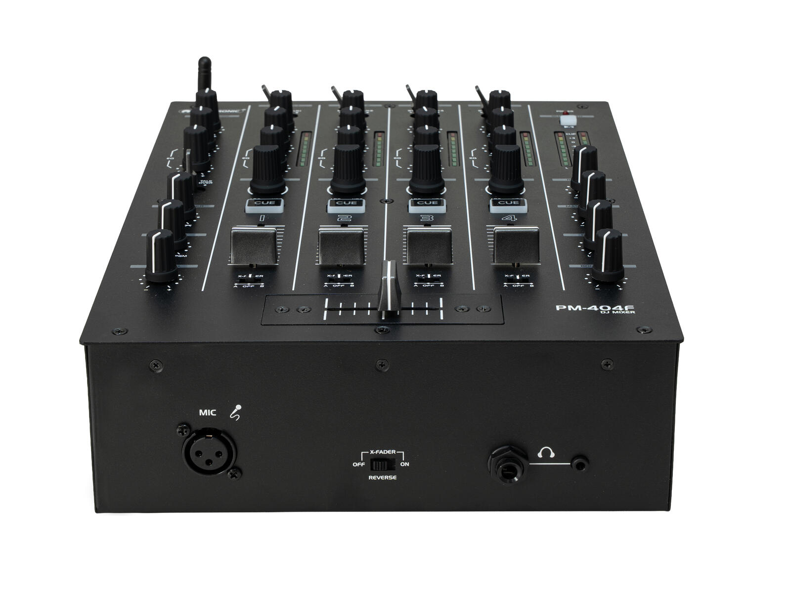 OMNITRONIC PM-404F 4-Kanal-DJ-Mixer mit Filter und Bluetooth