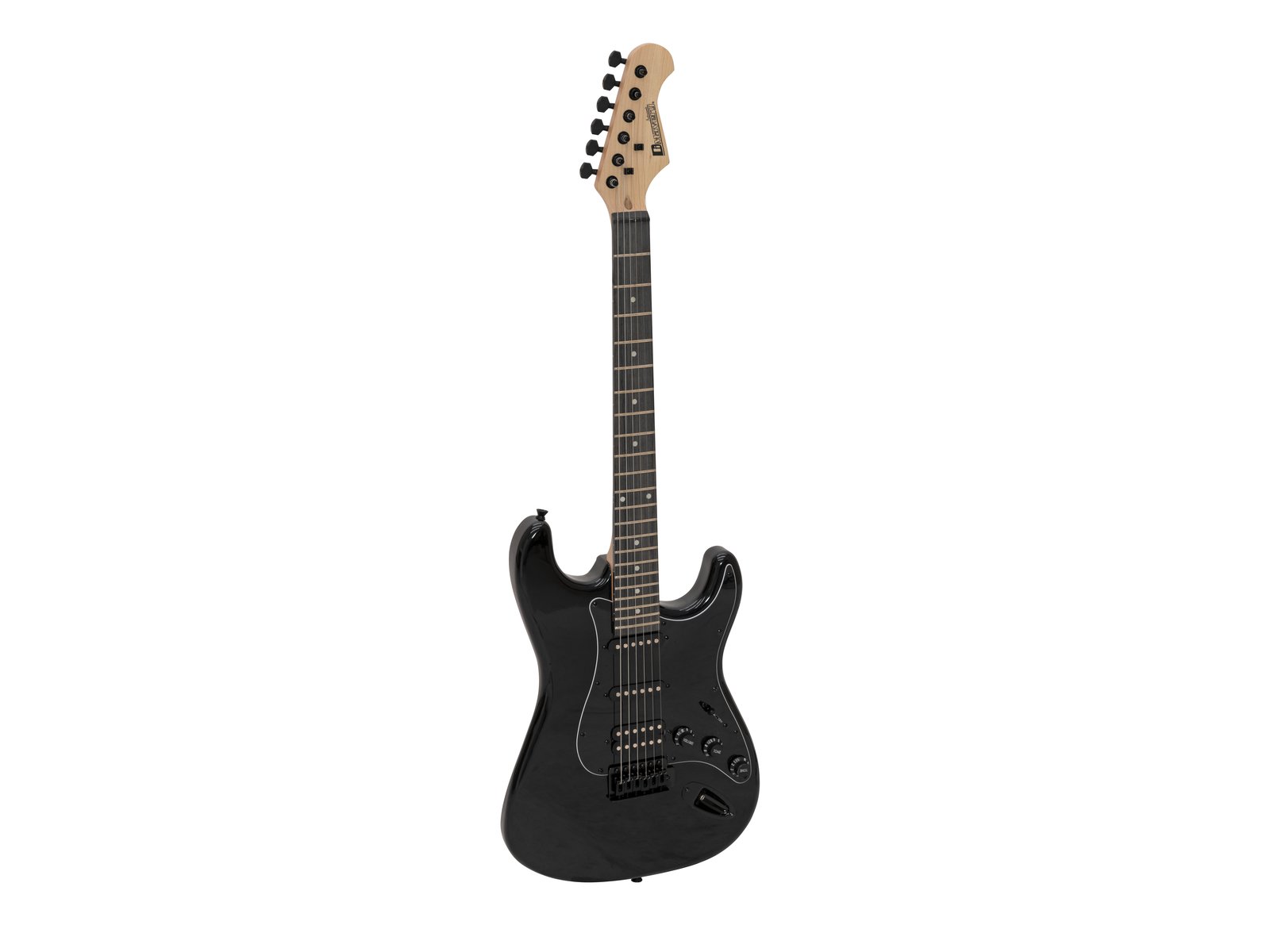 DIMAVERY ST-312 E-Gitarre, schwarz/schwarz