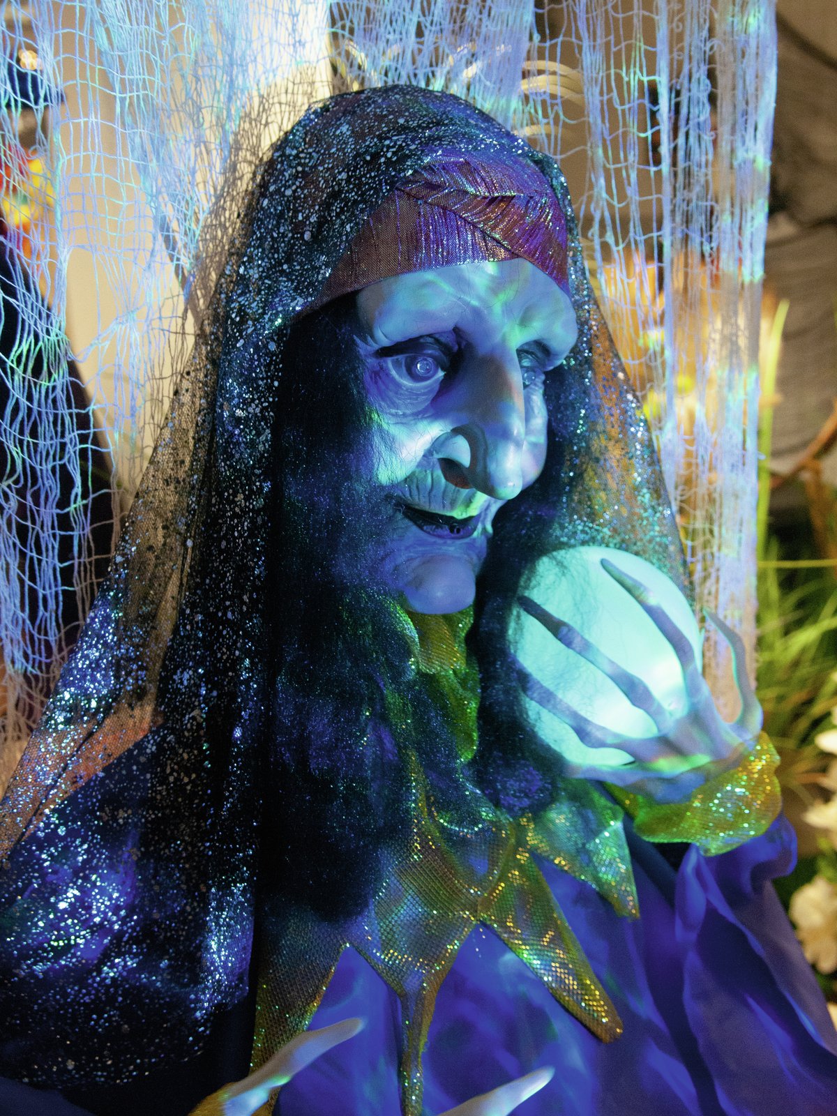 Halloween Figure Fortune Teller, animated 50cm - europalms