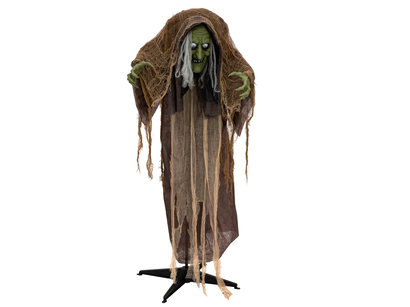 Halloween Figure Witch Hunchback, animated, 145cm - europalms