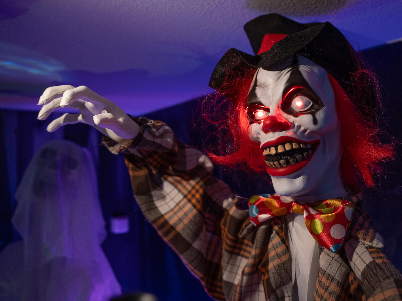 EUROPALMS Halloween Figur Clown Hatty, animiert, 185cm