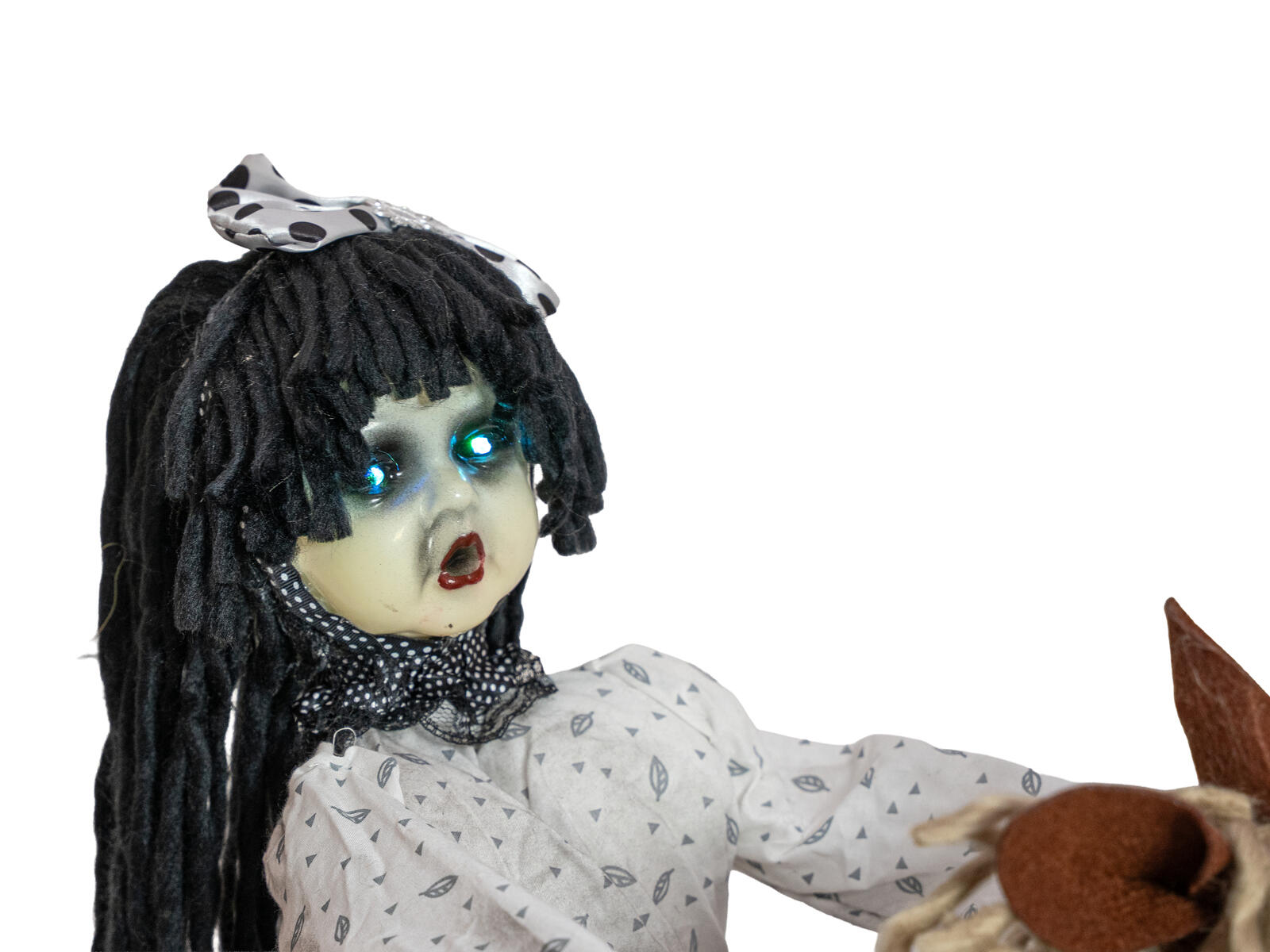 EUROPALMS Halloween Figur Mädchen auf Schaukelpferd, animiert, 72cm