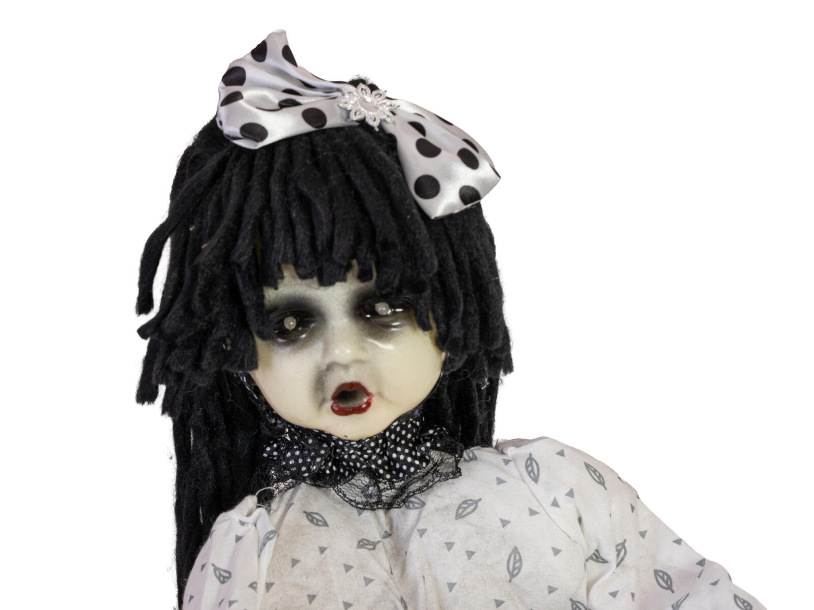EUROPALMS Halloween Figur Mädchen auf Schaukelpferd, animiert, 72cm