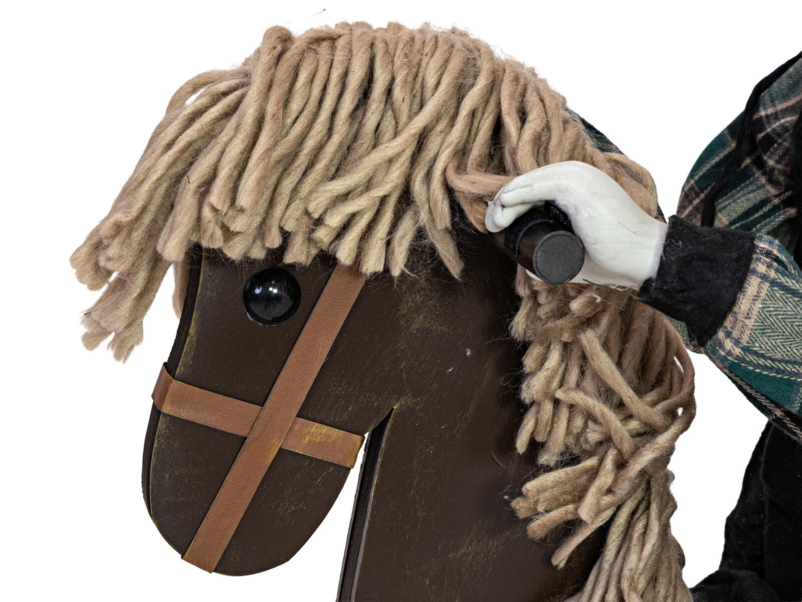 EUROPALMS Halloween Figur Mädchen auf Pony, animiert, 90cm