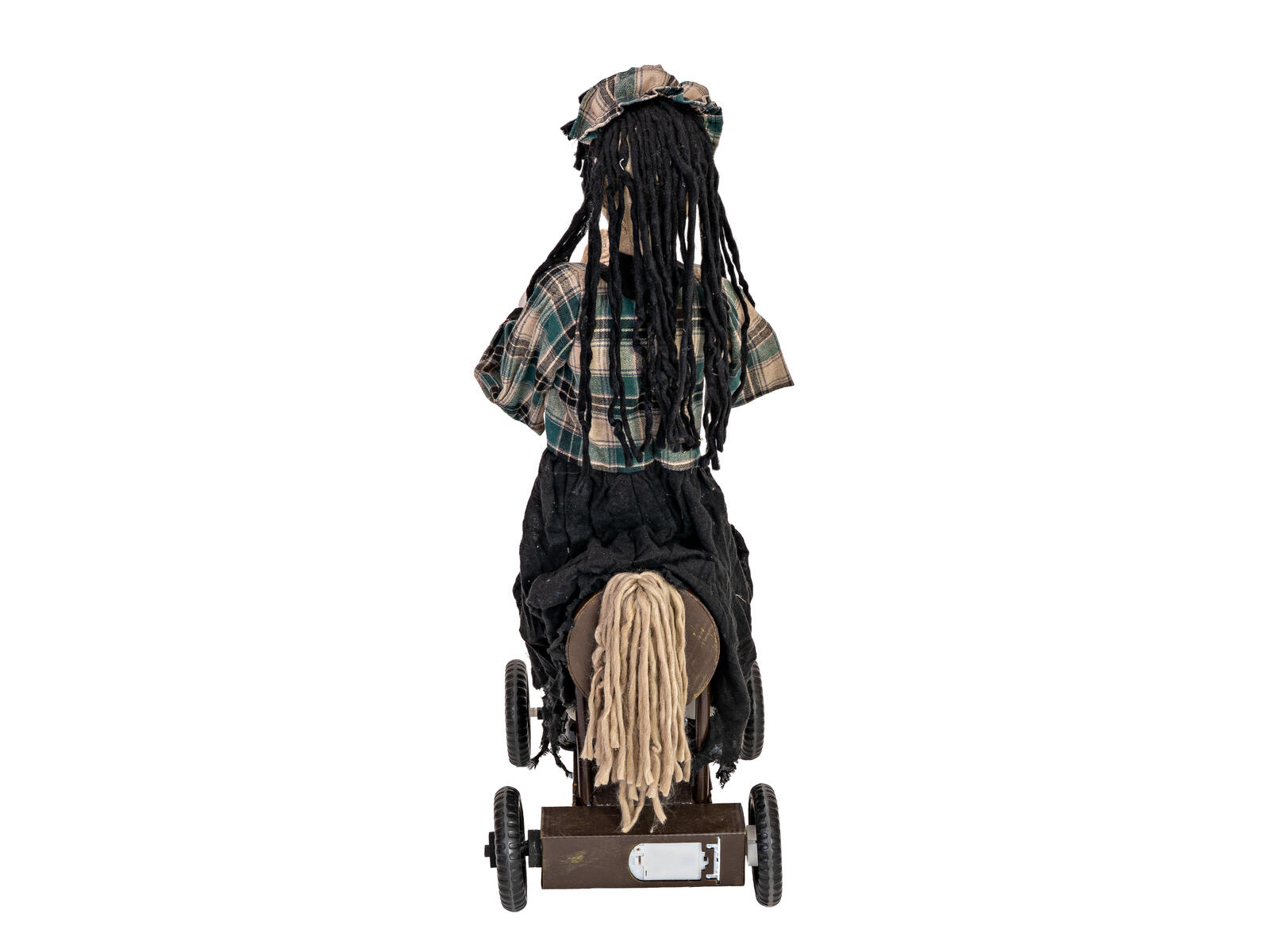 EUROPALMS Halloween Figur Mädchen auf Pony, animiert, 90cm