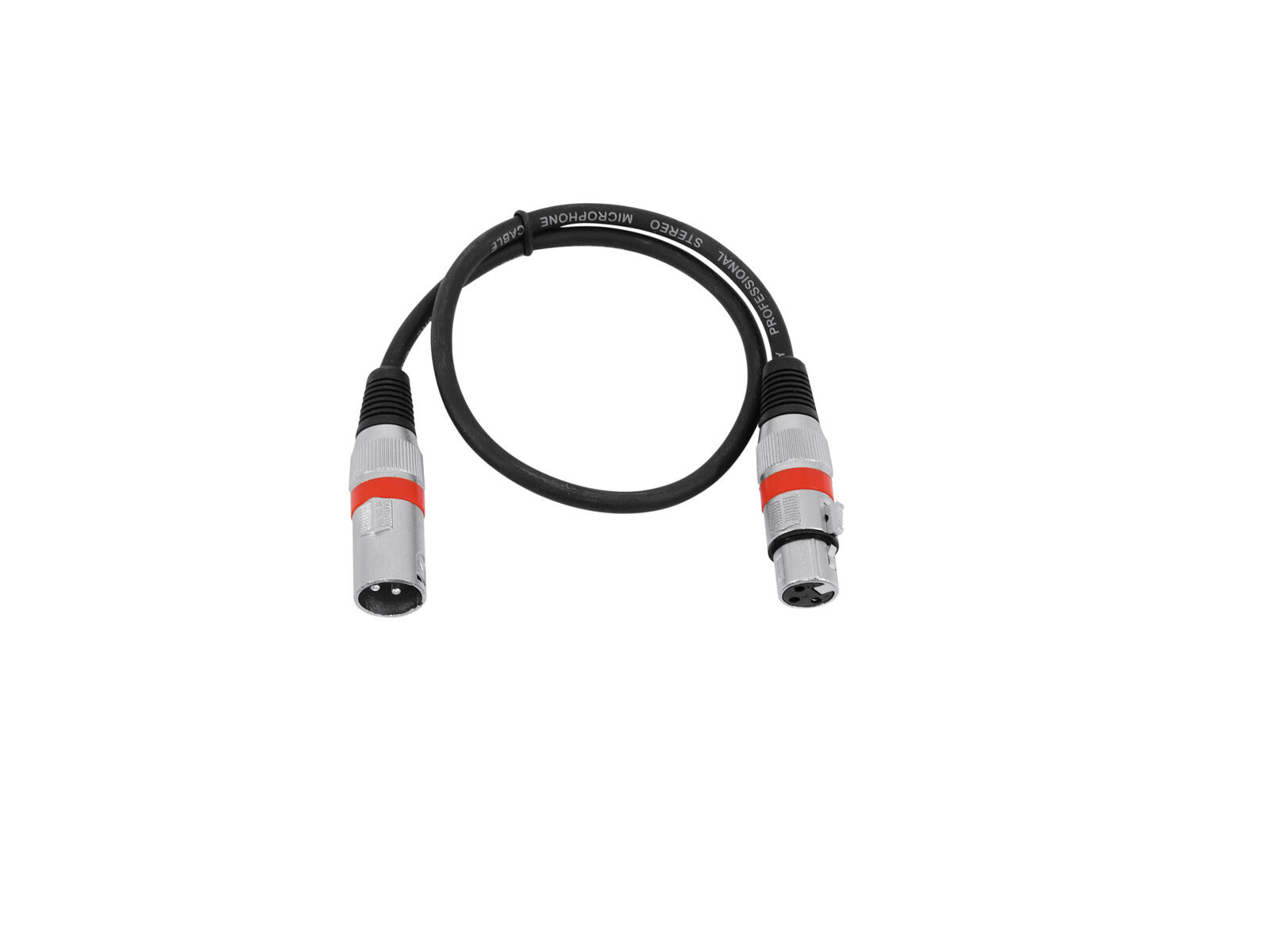 Omnitronic Cavo XLR A 3 Poli, 1,5 Metri, Connettori Angolati 90°, Colore Nero, Per Microfoni E Attrezzatura Audio