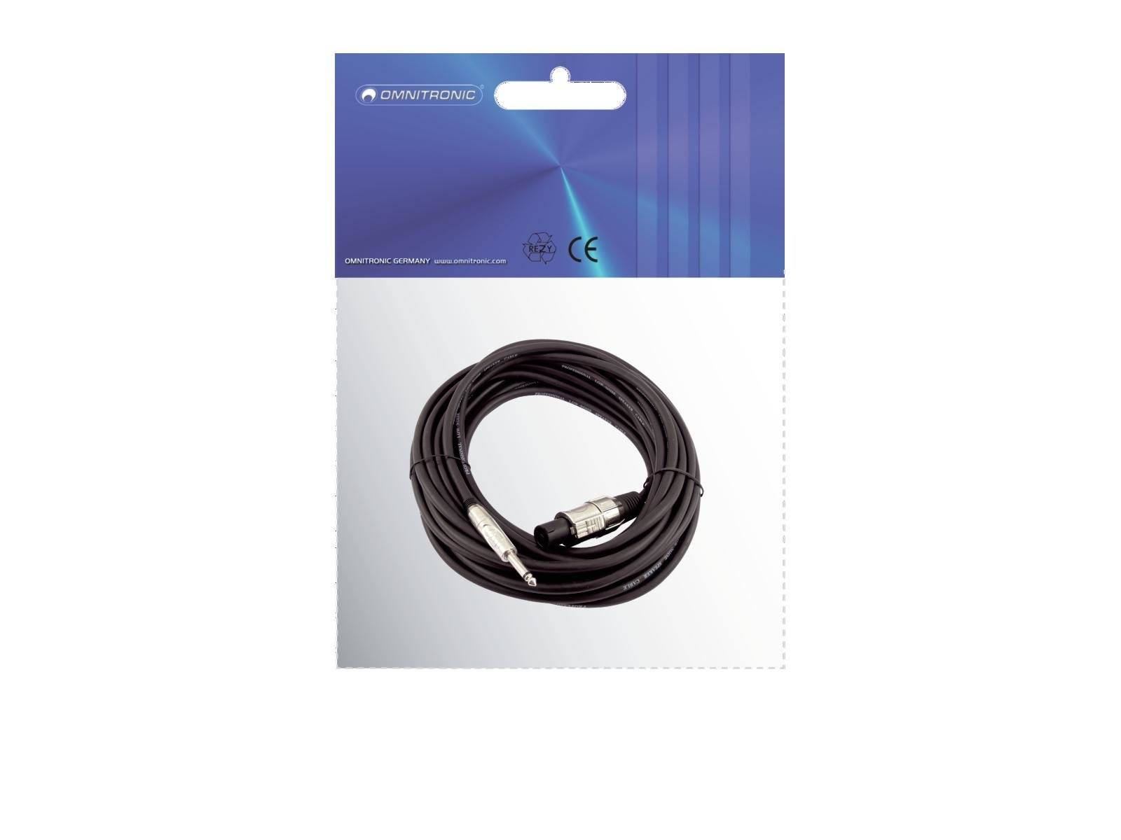 OMNITRONIC Câble adaptateur enceinte (M) / prise jack 5 m noir
