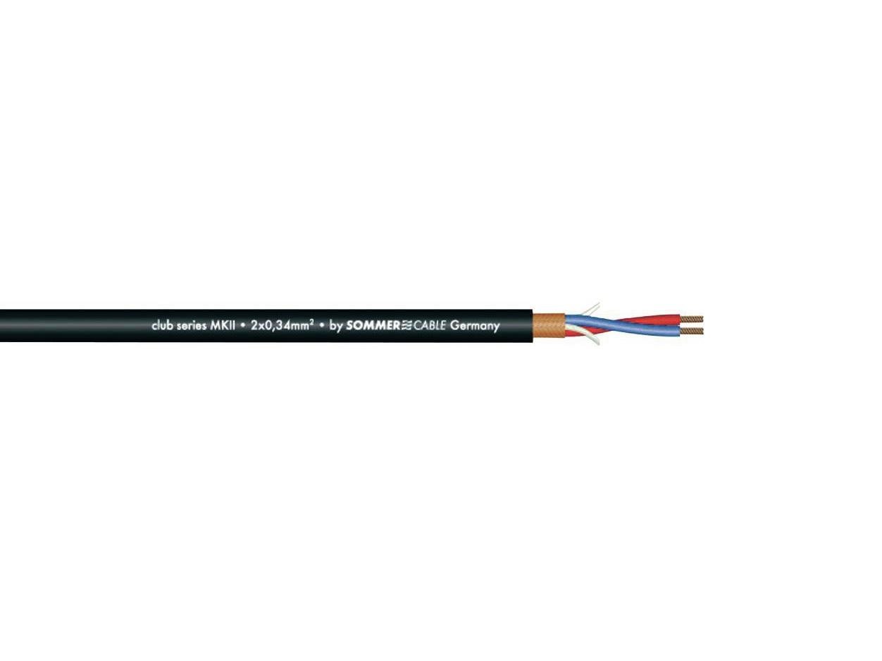 SOMMER CABLE Mikrofonkabel 2x0,34 100m sw CLUB SERIES