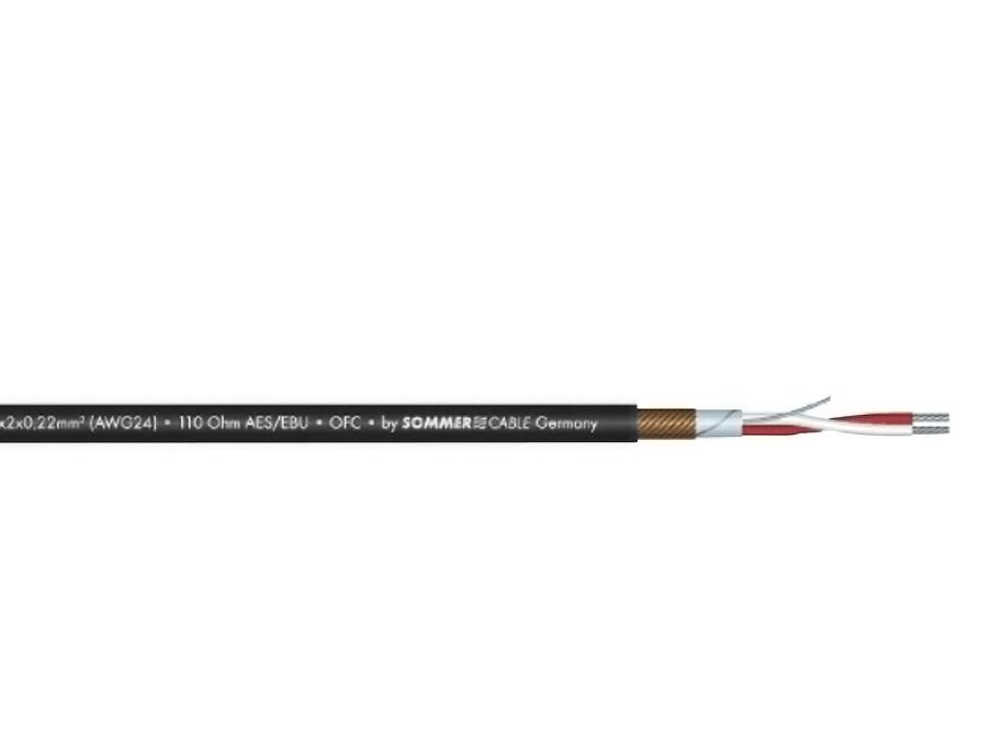 SOMMER CABLE DMX Kabel 2x0,22 100m sw SC-Semicolon