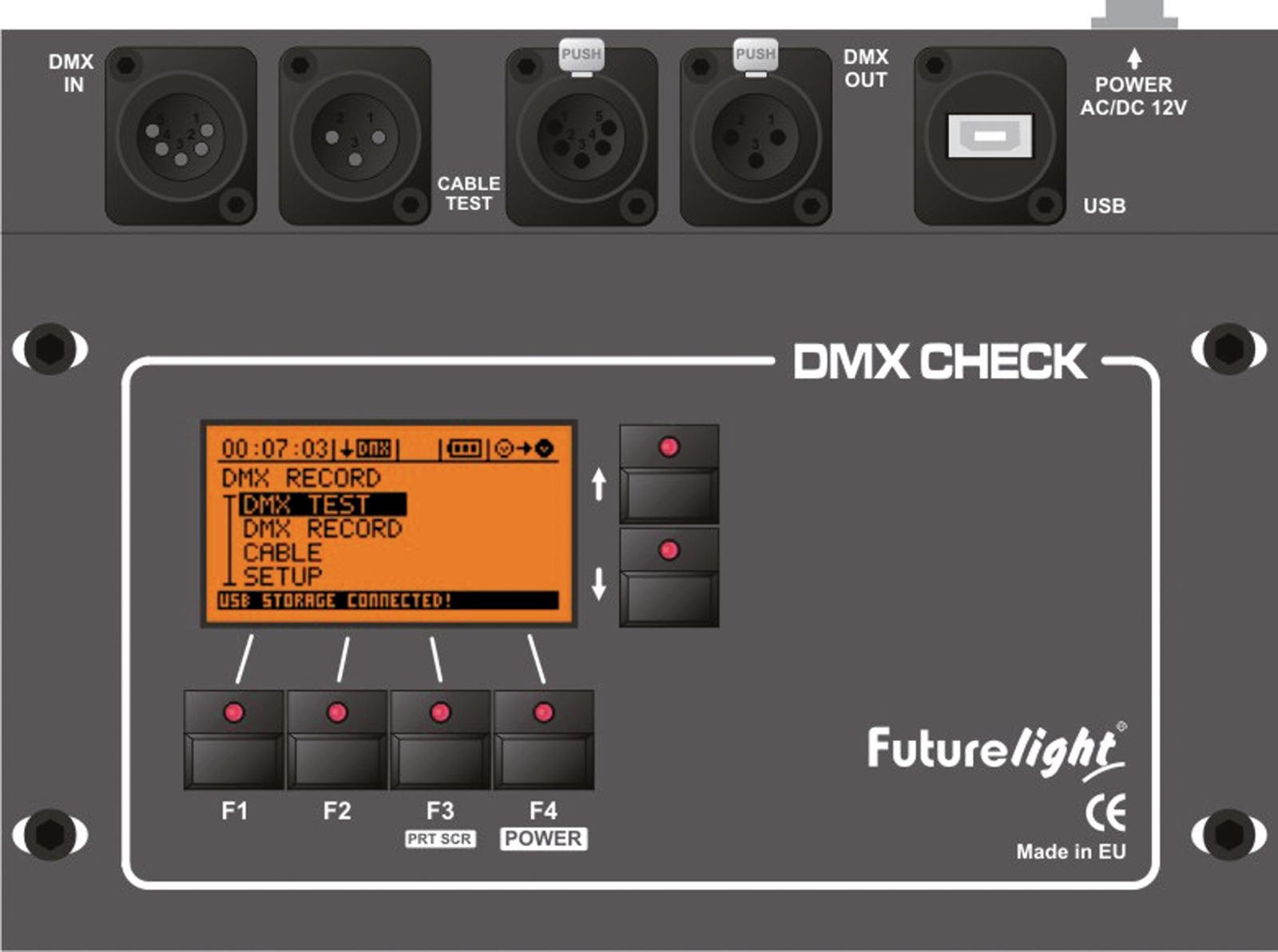 FUTURELIGHT DMX-Check, Testgerät im Case