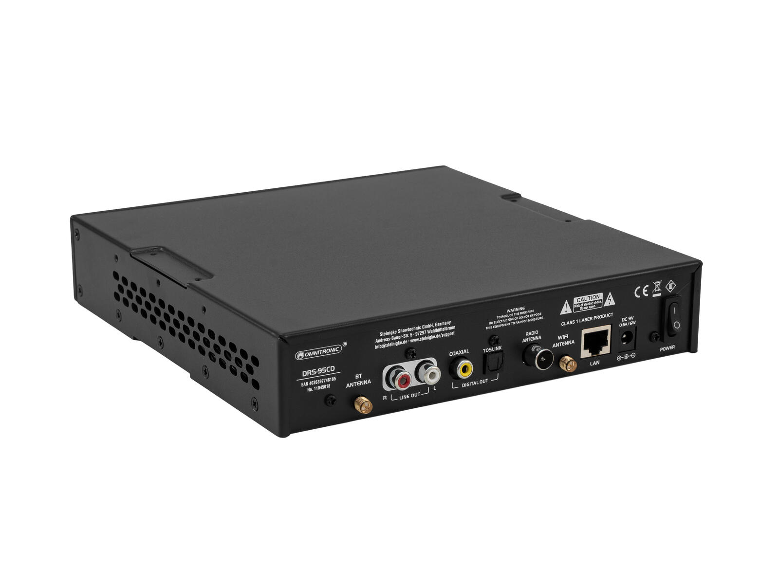 OMNITRONIC DRS-95CD Internetradio mit DAB+, Bluetooth und CD-Player