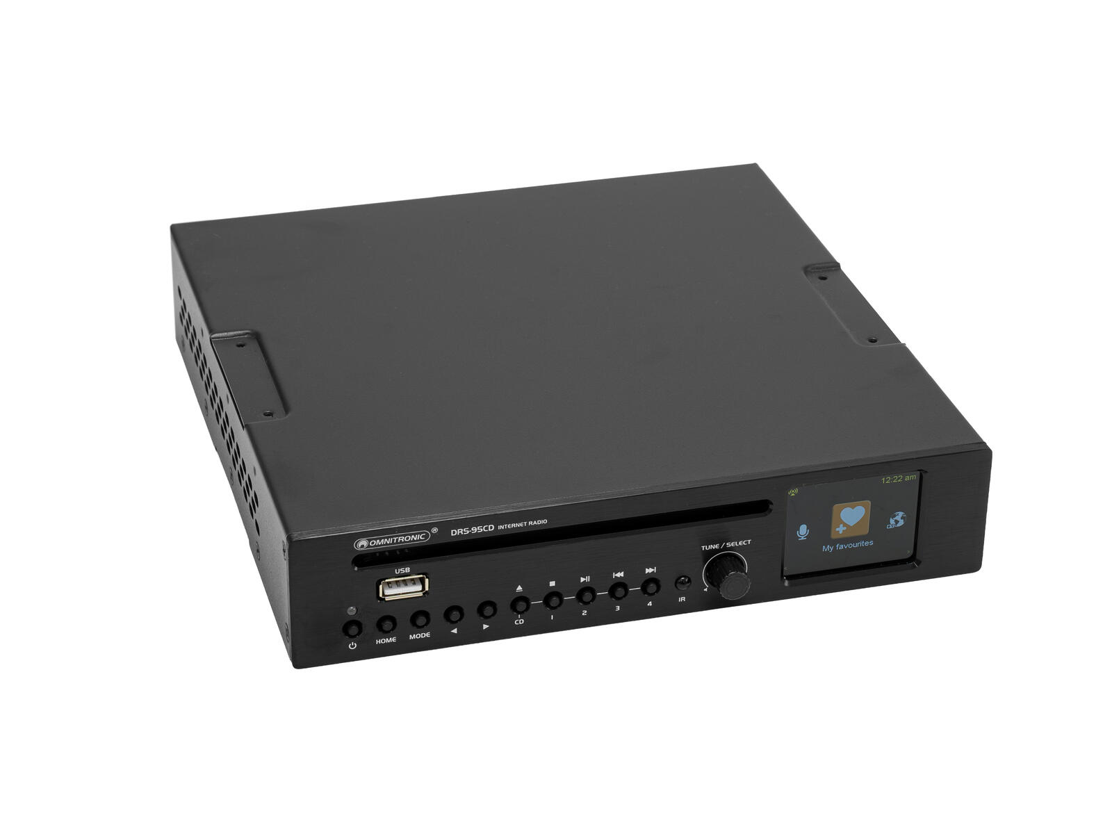 OMNITRONIC DRS-95CD Internetradio mit DAB+, Bluetooth und CD-Player