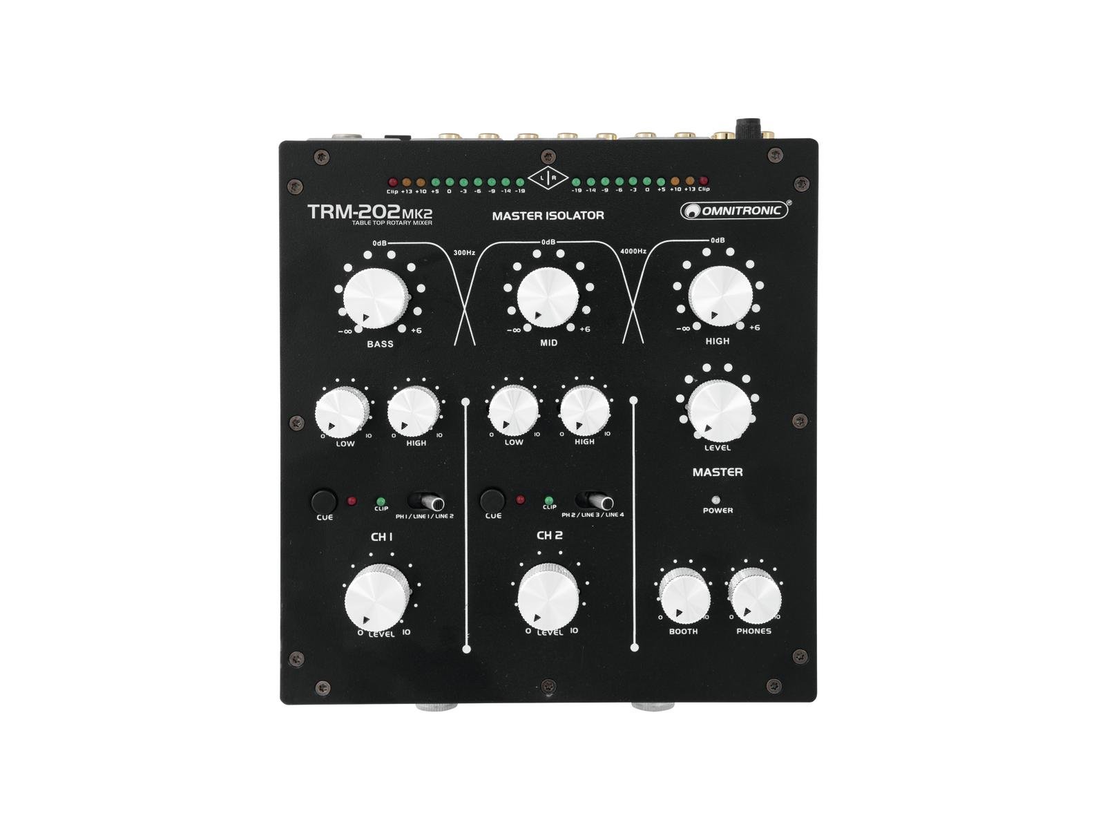 TRM-202MK2 2-Channel Rotary Mixer - omnitronic