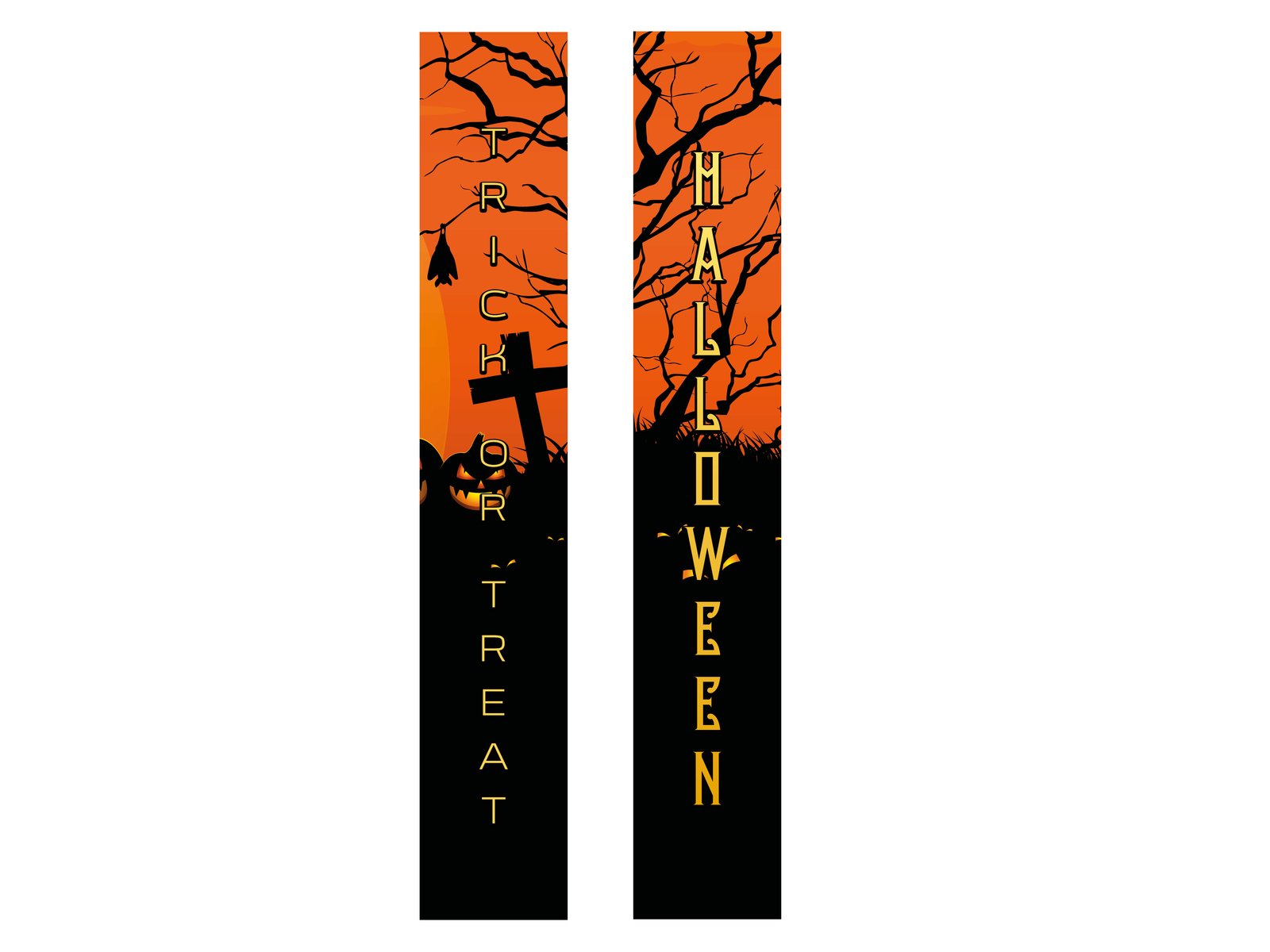 EUROPALMS Halloween Banner, Geisterhaus, 2er-Set, 30x180cm