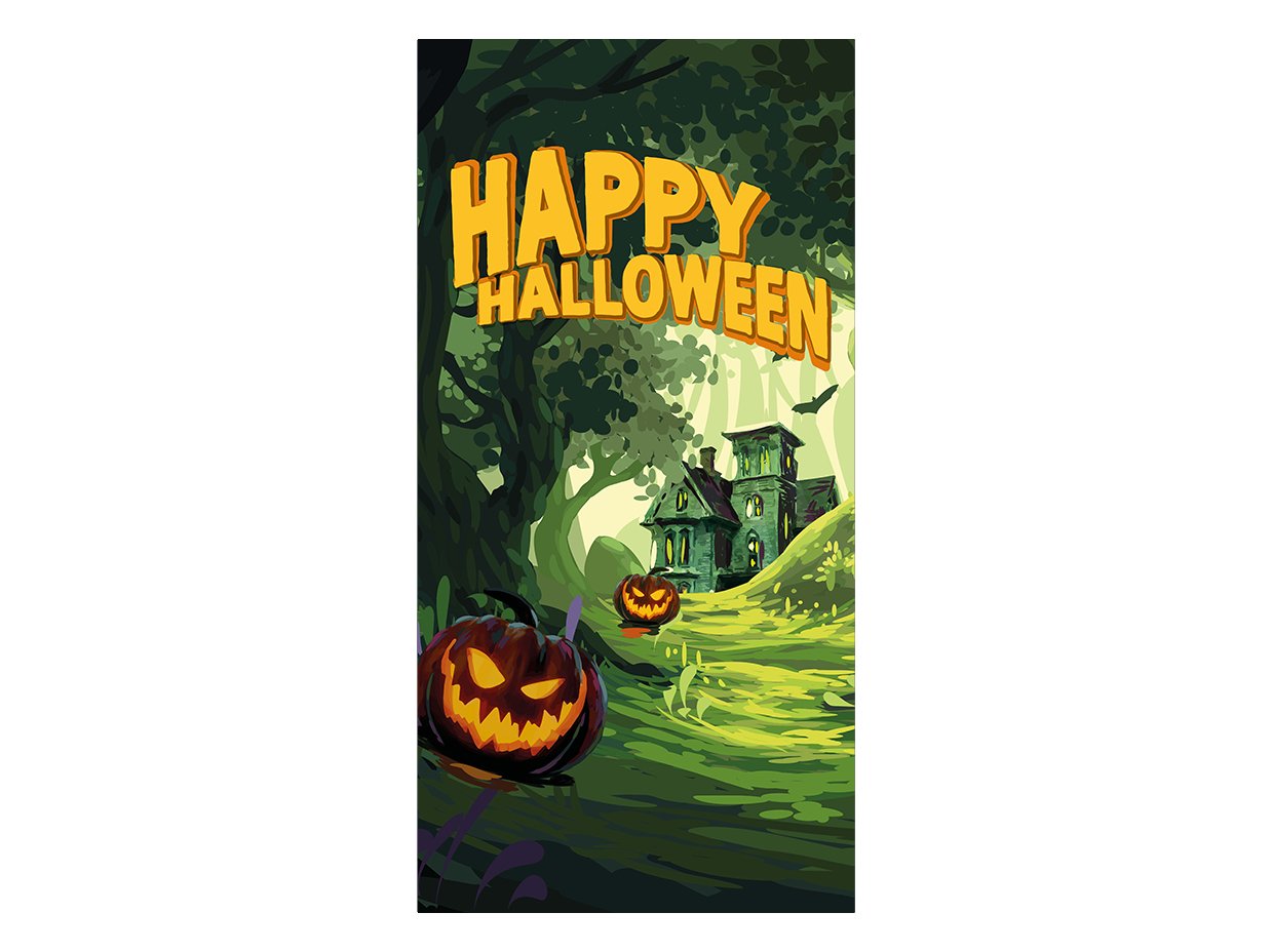 EUROPALMS Halloween Banner, Geisterwald, 90x180cm