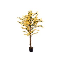 mit 150cm europalms gelb, Kunstpflanze, 3 Stämmen, Forsythienbaum -