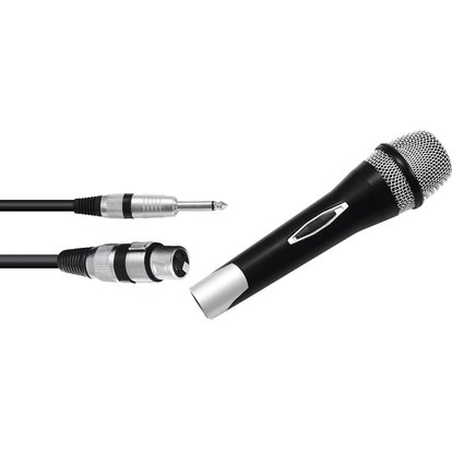 Simple dynamic microphone including XLR/jack cable