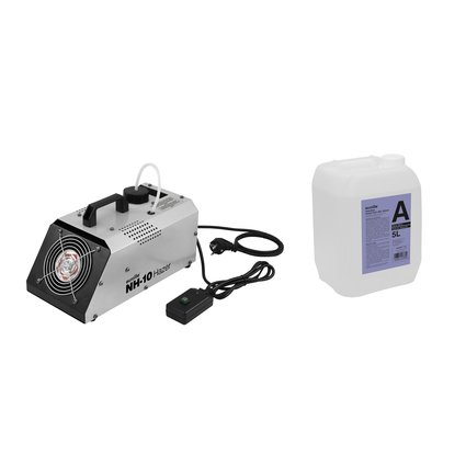 Compact fazer with 400 W with remote control including 5l Smoke Fluid