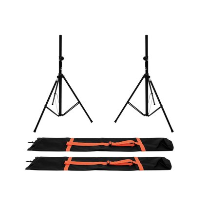 2x Loudspeaker stand including two carrying Bags