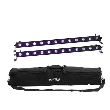 2x Lichteffektleiste (1 m) mit UV-LEDs inklusive Softbag