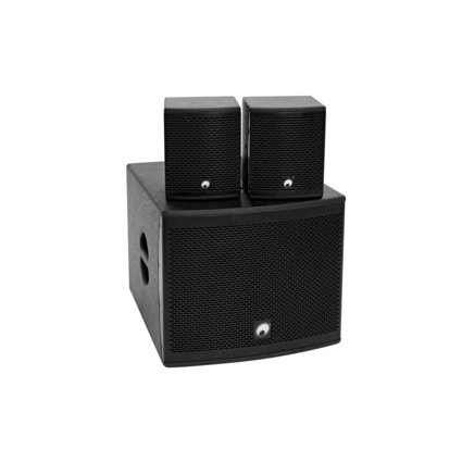 Active 12" subwoofer with DSP and Bluetooth inkl. 2x 6.5" satellite speakers