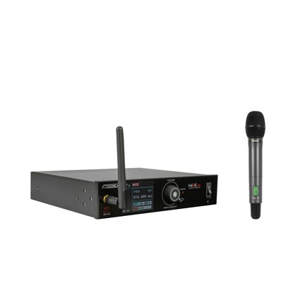 License-free true diversity wireless receiver incl. microphone with PLL multifrequency transmitter