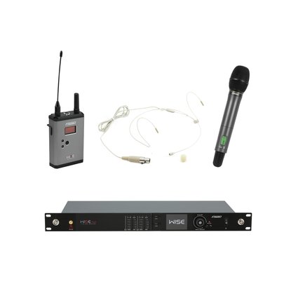 True diversity wireless receiver incl. microphone, pocket transmitter and headset