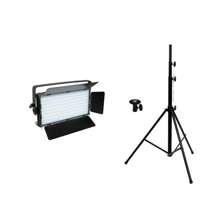 DMX-controlled surface light with 240 cold white and 240 warm white LEDs incl. steel stand