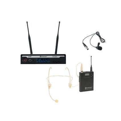 RELACART Set UR-222S Bodypack with HM-600S Headset and Lavalier