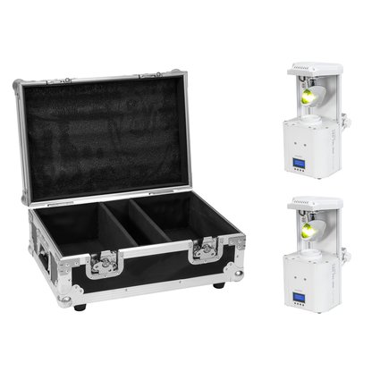 EUROLITE Set 2x LED TSL-350 Scan COB weiß + Case