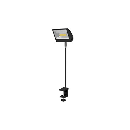 30 W LED floodlight with extension arm and screw terminal for fixation